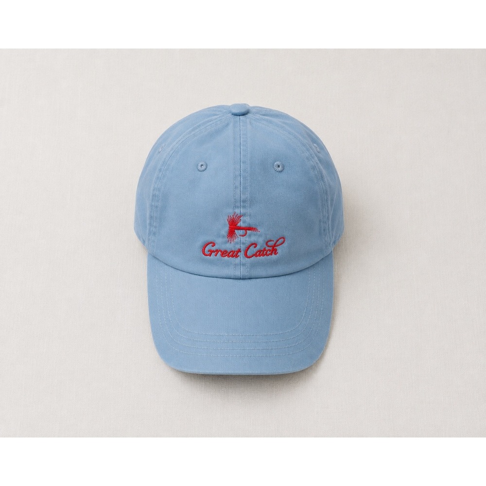 Ahead Great Catch Fishing Fly Blue Lightweight Classic Fit Adjustable Dad Hat